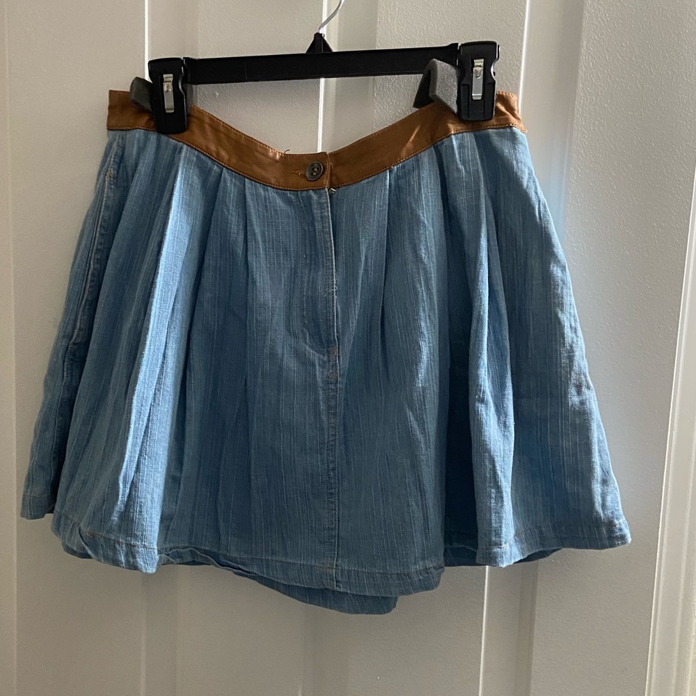 Denim flare skirt